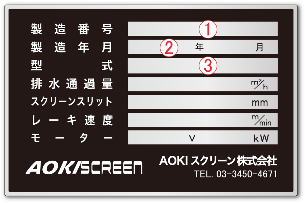 現行銘板